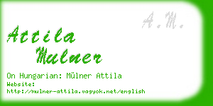 attila mulner business card