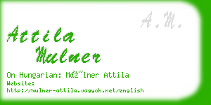 attila mulner business card